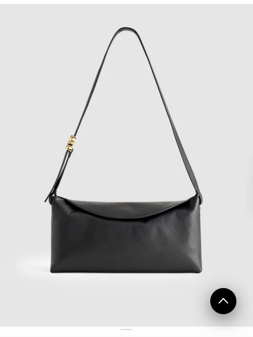 Women’s Classic Black Leather Shoulder Bag